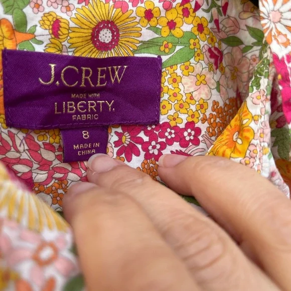 J. Crew Short-sleeve cottage top in Liberty® Margaret Annie fabric - Picture 6 of 6